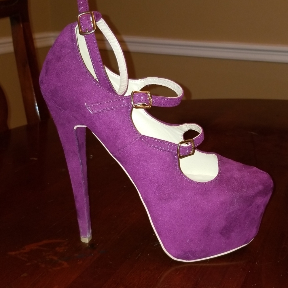 Plum Colored Platform Heels